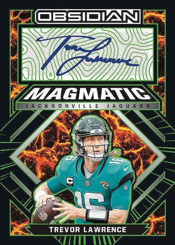 2022-Panini-Obsidian-Football-Checklist-Magmatic-Signatures-Electric-Etch-Green-Trevor-Lawrence