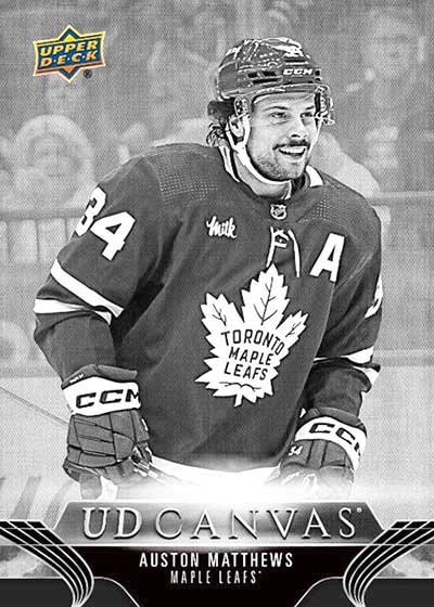 2023-24 UD Series 2 Checklist UD Canvas BW Auston Matthews