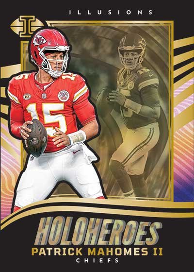 2023-Panini-Illusions-Football-Holoheroes-Patrick-Mahomes