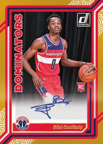 2023-24 Donruss Basketball Checklist Rookie Dominators Autographs Gold Bilal Coulibaly RC