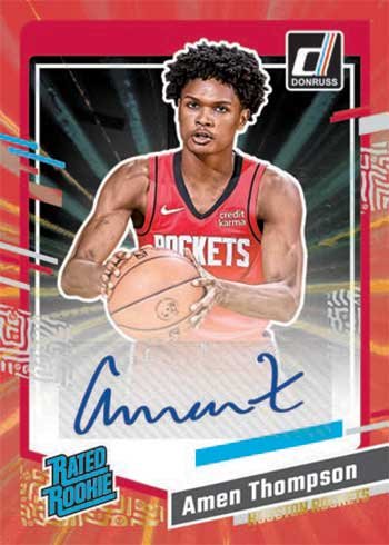 2023-24 Donruss Basketball Checklist Rated Rookie Signatures Amen Thompson