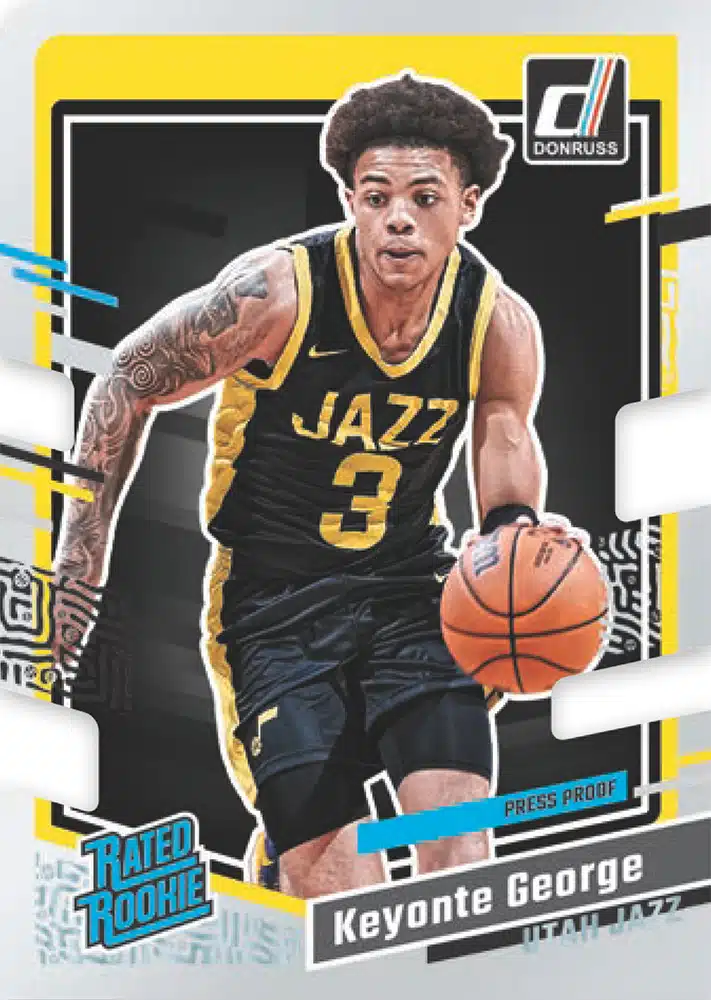 2023-24 Donruss Basketball Checklist Rated Rookies Press Proof Silver Die Cut Keyonte George