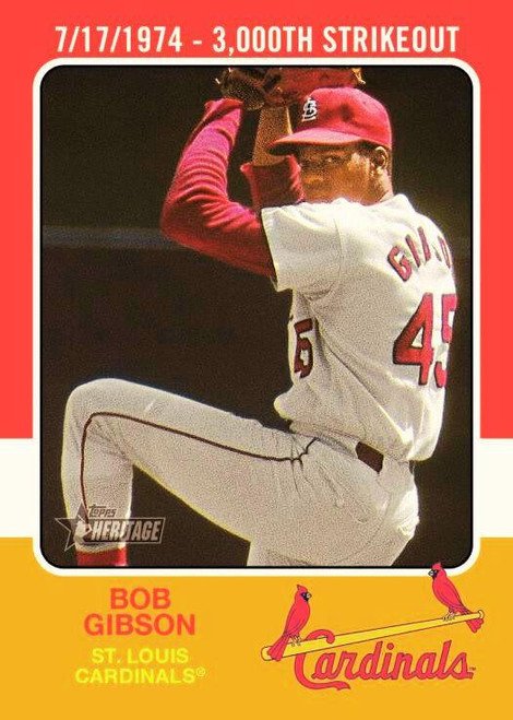 2024 Topps Heritage High Number Baseball Bob Gibson 1975 Retires!